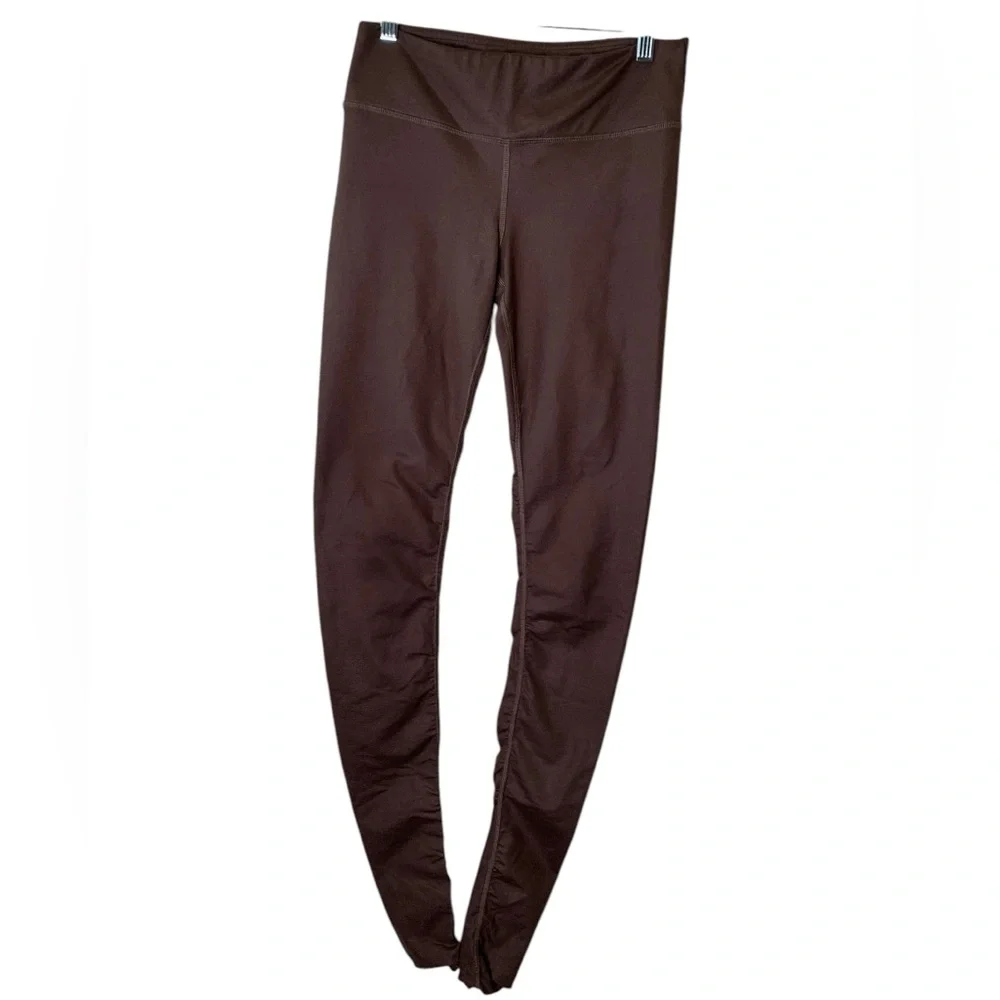 Alo Yoga Brown Goddess Leggings Size Small Smoothing Sweat‎ Wicking Workout Gym